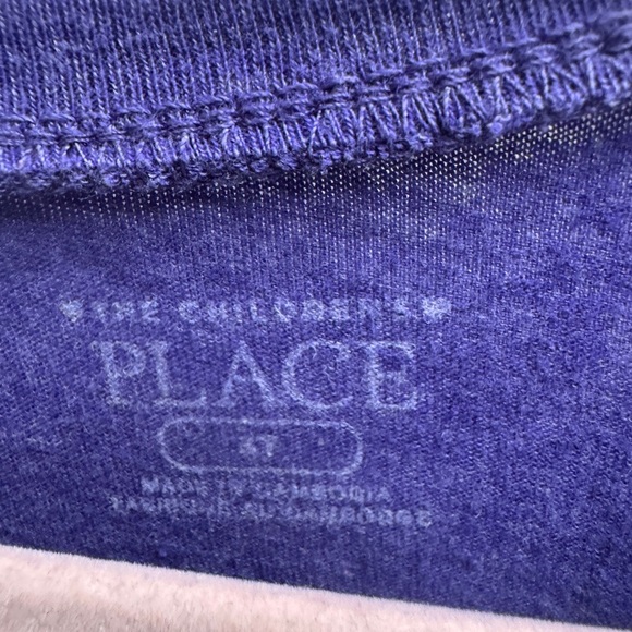 The Children’s Place 3T Girls Purple/Blue Back to School Long Sleeve Top Blouse - Picture 3 of 4
